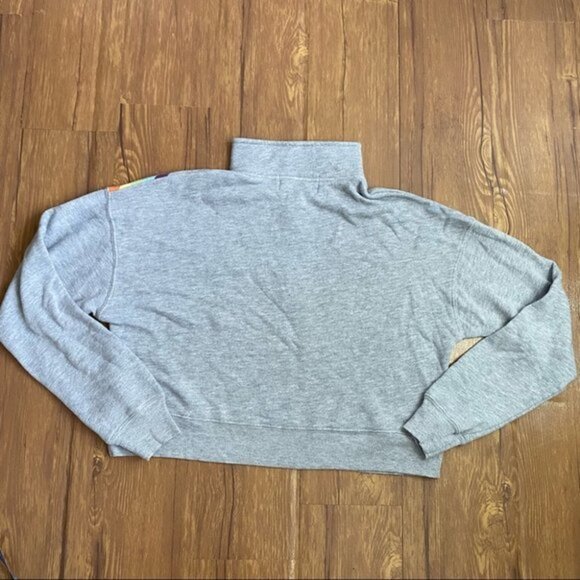 Women's Wildfox Rainbow Half Zip Sweatshirt XS - Picture 3 of 10